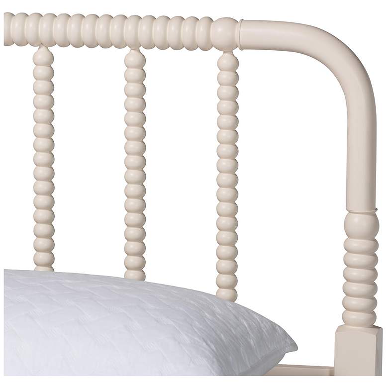Image 6 Baxton Studio Braith Farmhouse Ivory Spindle Wood Queen Size Platform Bed more views