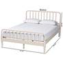 Baxton Studio Braith Farmhouse Ivory Spindle Wood Queen Size Platform Bed