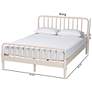 Baxton Studio Braith Farmhouse Ivory Spindle Wood Queen Size Platform Bed