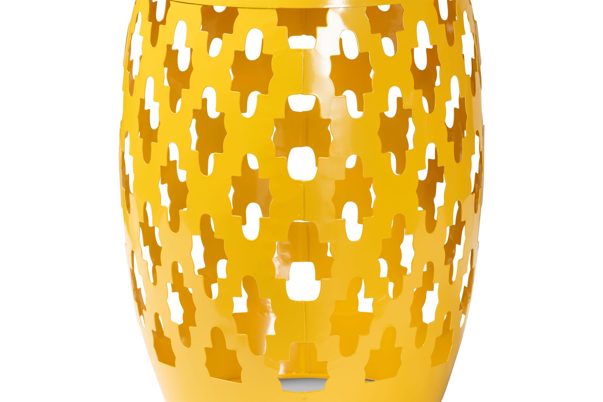 Image 3 Baxton Studio Branson Yellow Finished Metal Outdoor Side Table more views