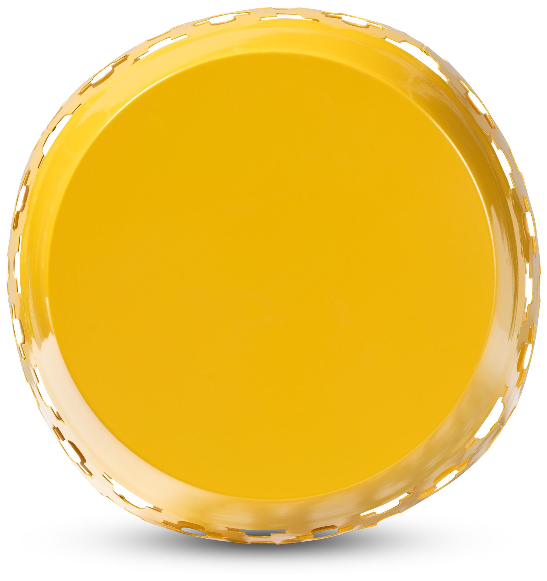 Image 4 Baxton Studio Branson Yellow Finished Metal Outdoor Side Table more views