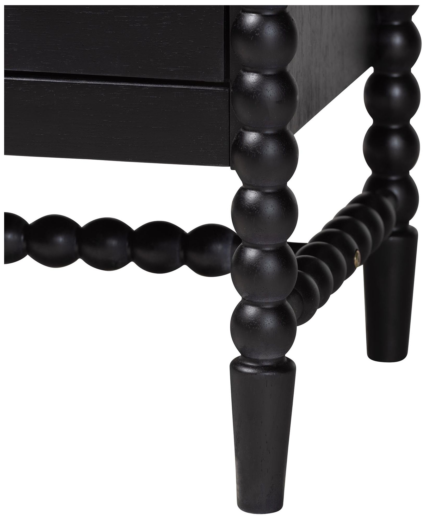 Baxton Studio Brantley Spindle Chest - 4-Drawer Tall Storage Cabinet, Black