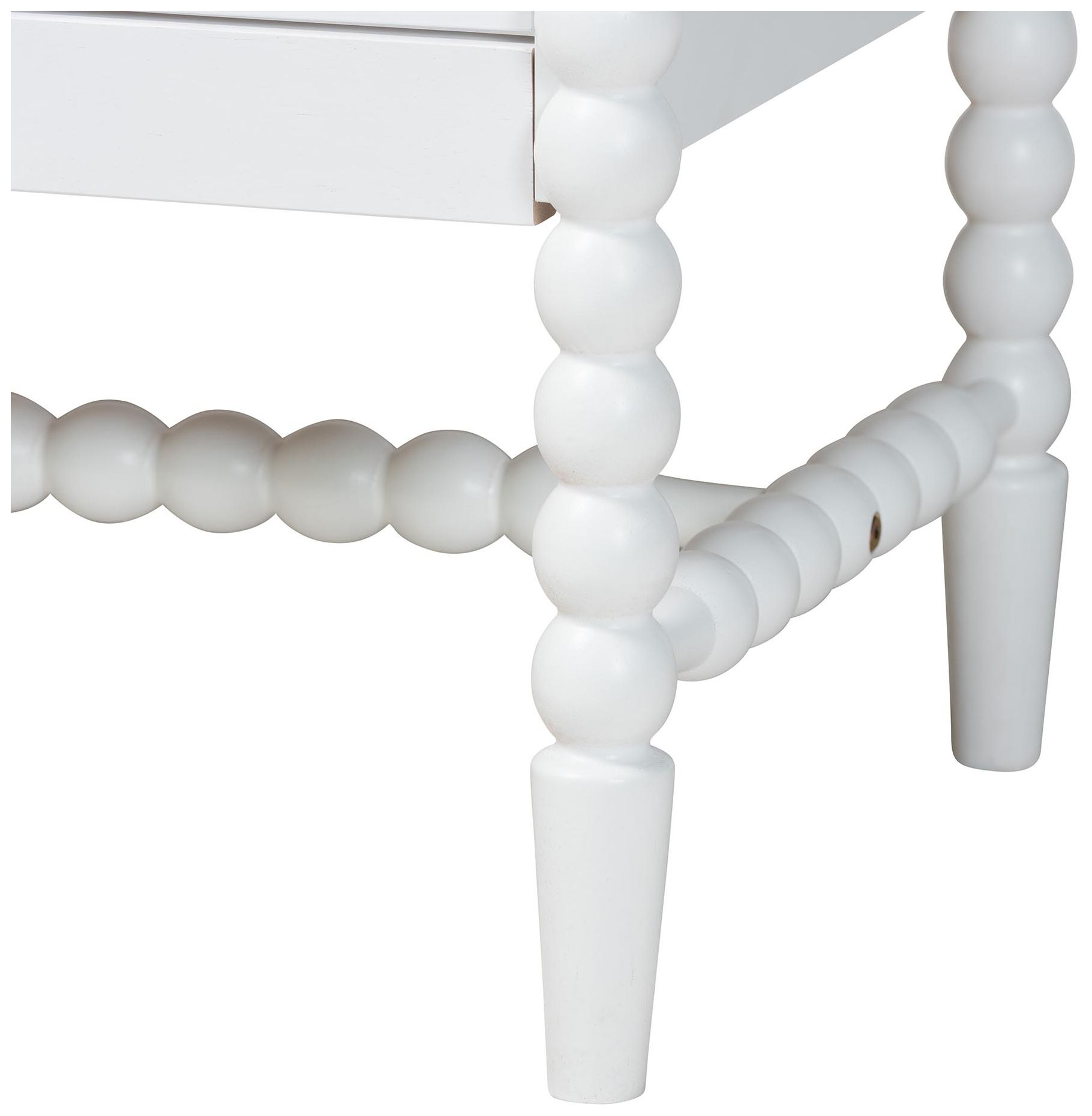 Baxton Studio Brantley Spindle Dresser - 6-Drawer Storage Cabinet, White