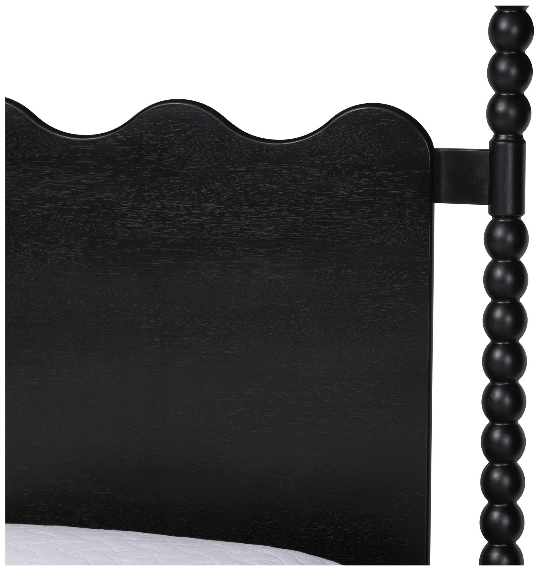 Image 5 Baxton Studio Brantley Spindle Platform Bed with Headboard, Black, Queen more views