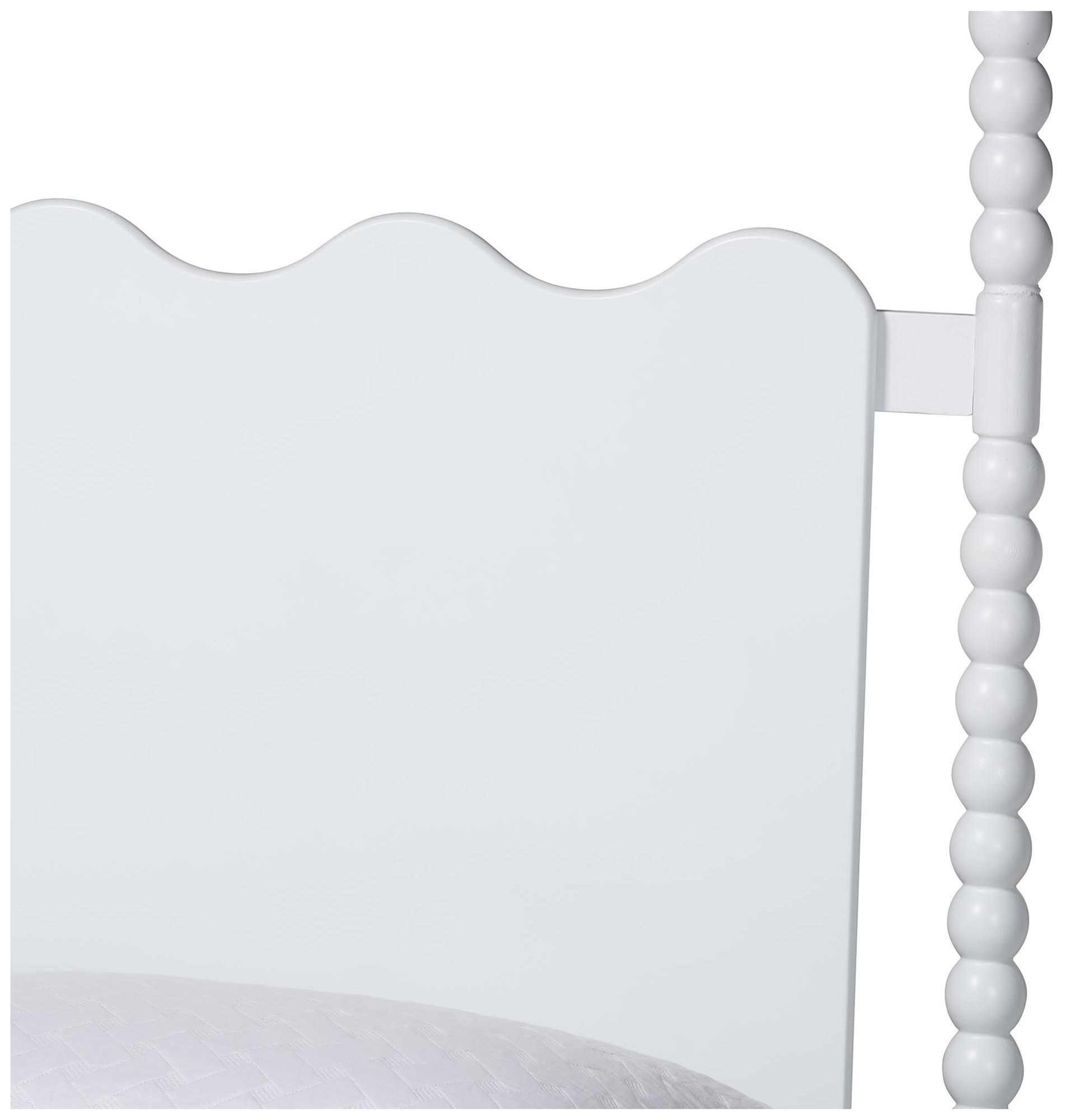 Image 5 Baxton Studio Brantley Spindle Platform Bed with Headboard, White, Queen more views