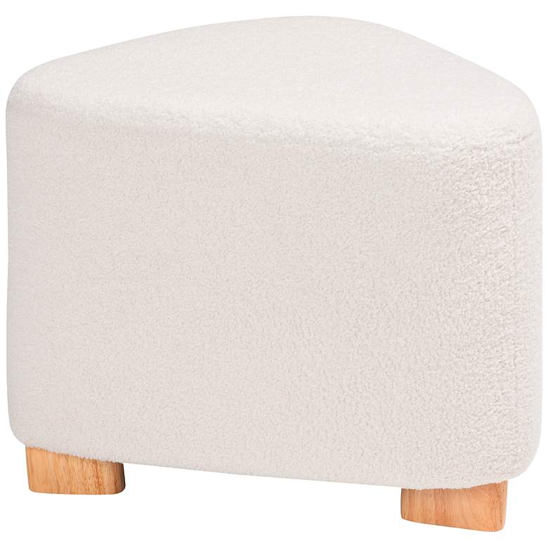 Image 2 Baxton Studio Brielle Ivory Boucle Fabric Ottoman