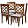 Baxton Studio Brigitte Grey Fabric Upholstered 4-Piece Dining Chair Set