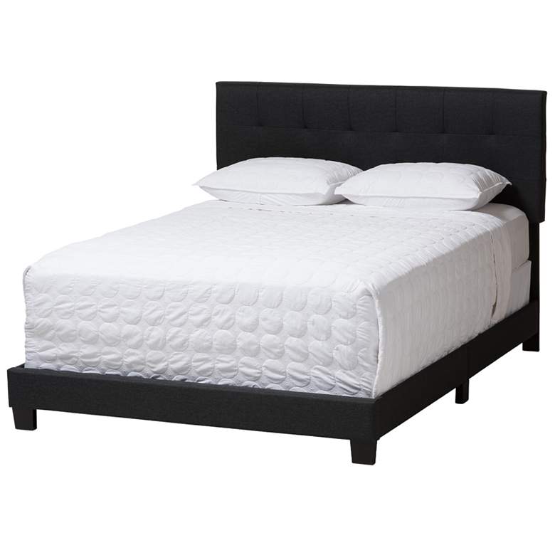 Image 1 Baxton Studio Brookfield Charcoal Grey Fabric Full Size Bed