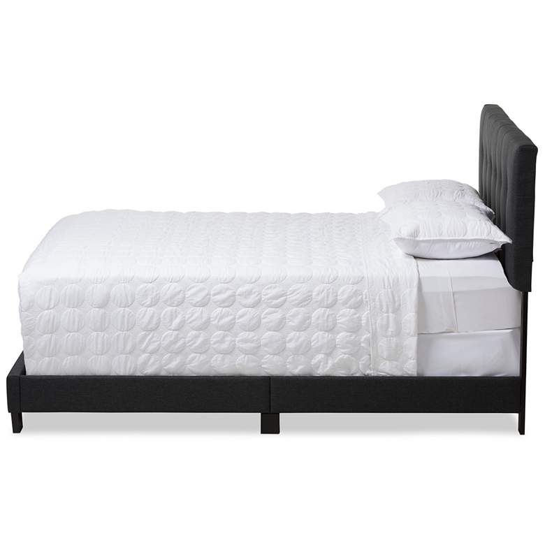 Image 2 Baxton Studio Brookfield Charcoal Grey Fabric Full Size Bed more views