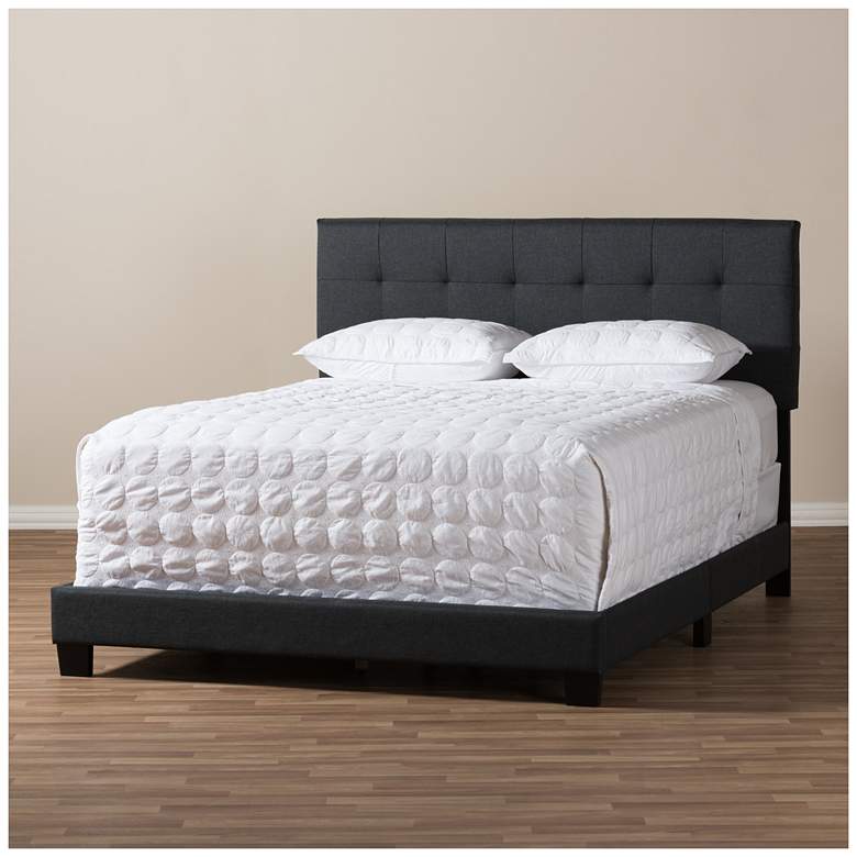 Image 7 Baxton Studio Brookfield Charcoal Grey Fabric Full Size Bed more views