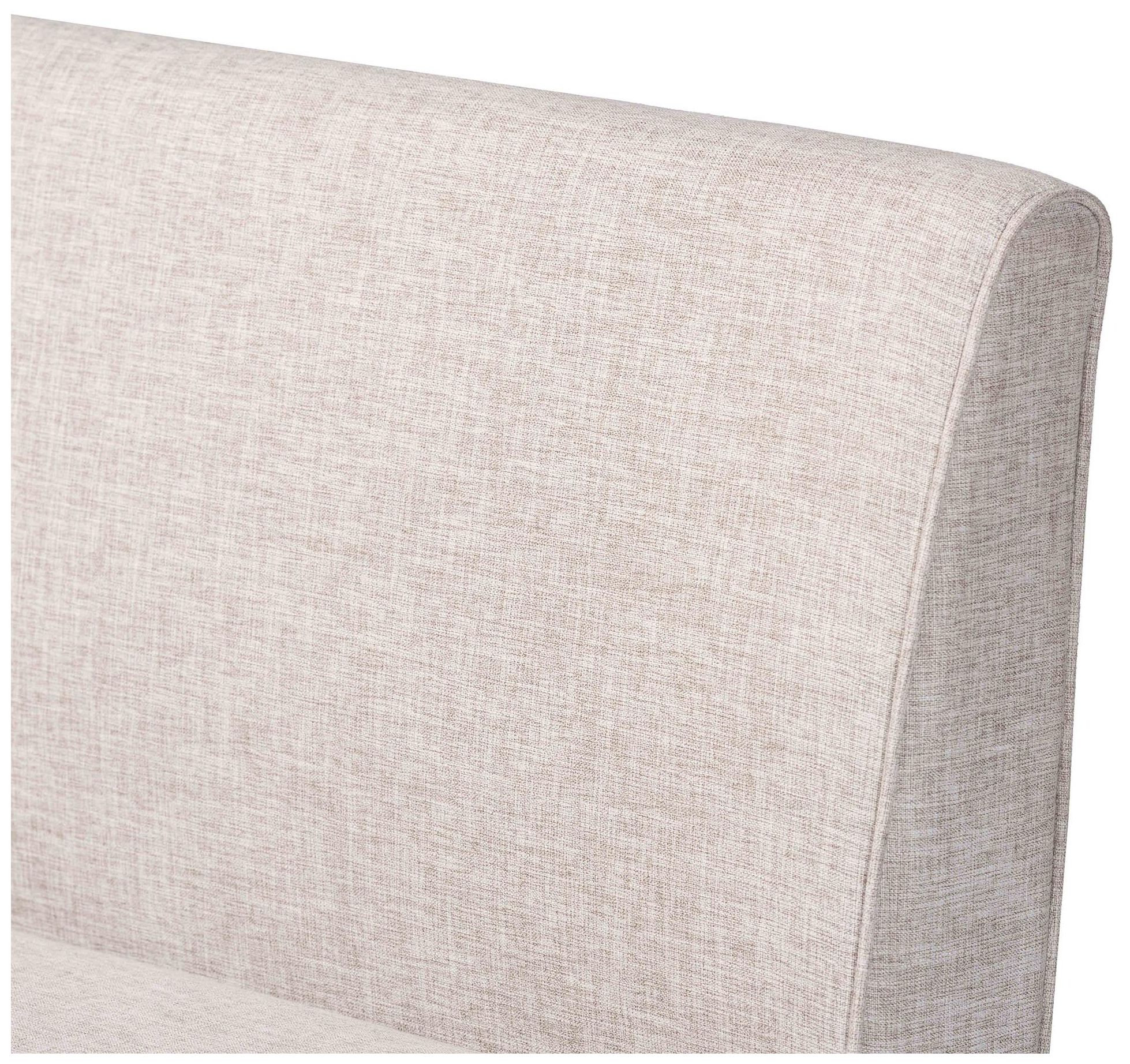 Image 3 Baxton Studio Bryna 2-Piece Beige Fabric Upholstered Dining Nook Bench Set more views