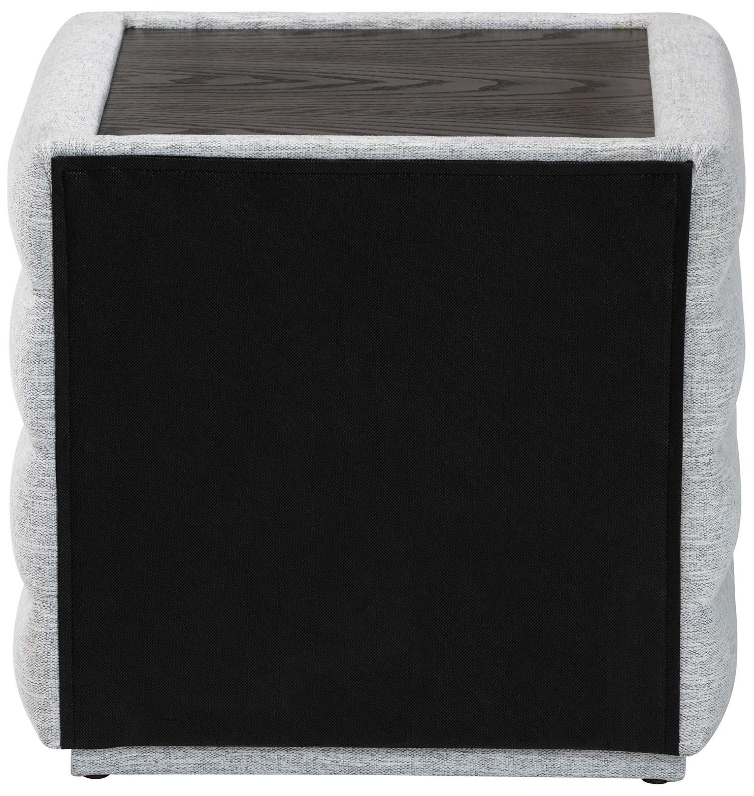 Image 6 Baxton Studio Cadmus Modern Light Grey Fabric 2-Drawer Nightstand more views