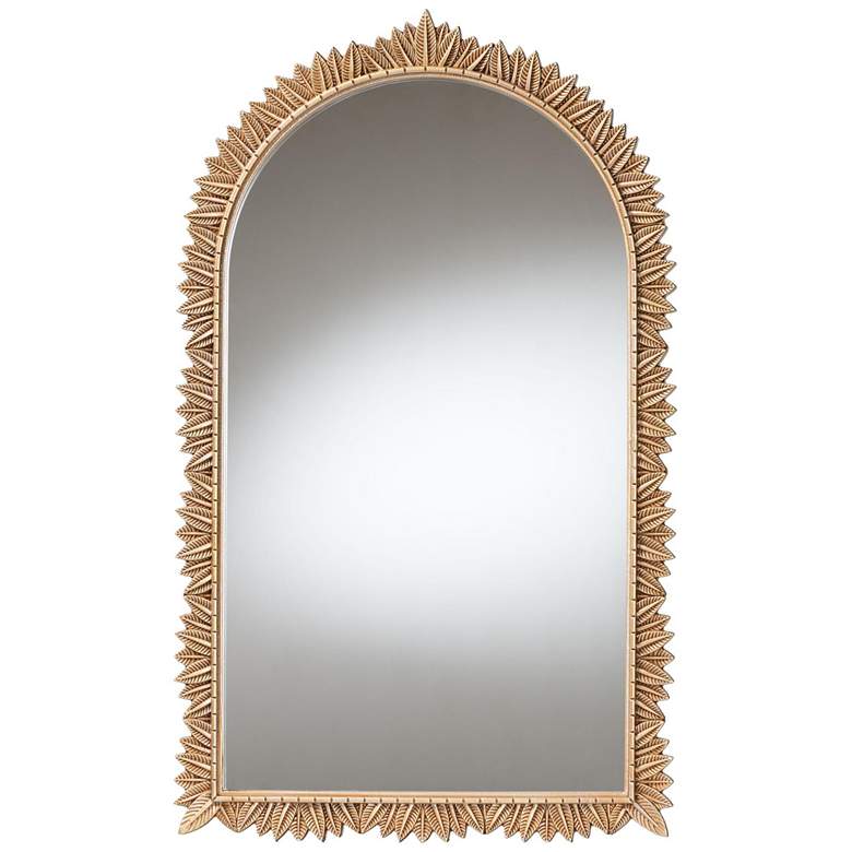 Image 1 Baxton Studio Caitlin Antique Gold Finished Wood Arch Accent Wall Mirror