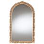 Baxton Studio Caitlin Antique Gold Finished Wood Arch Accent Wall Mirror