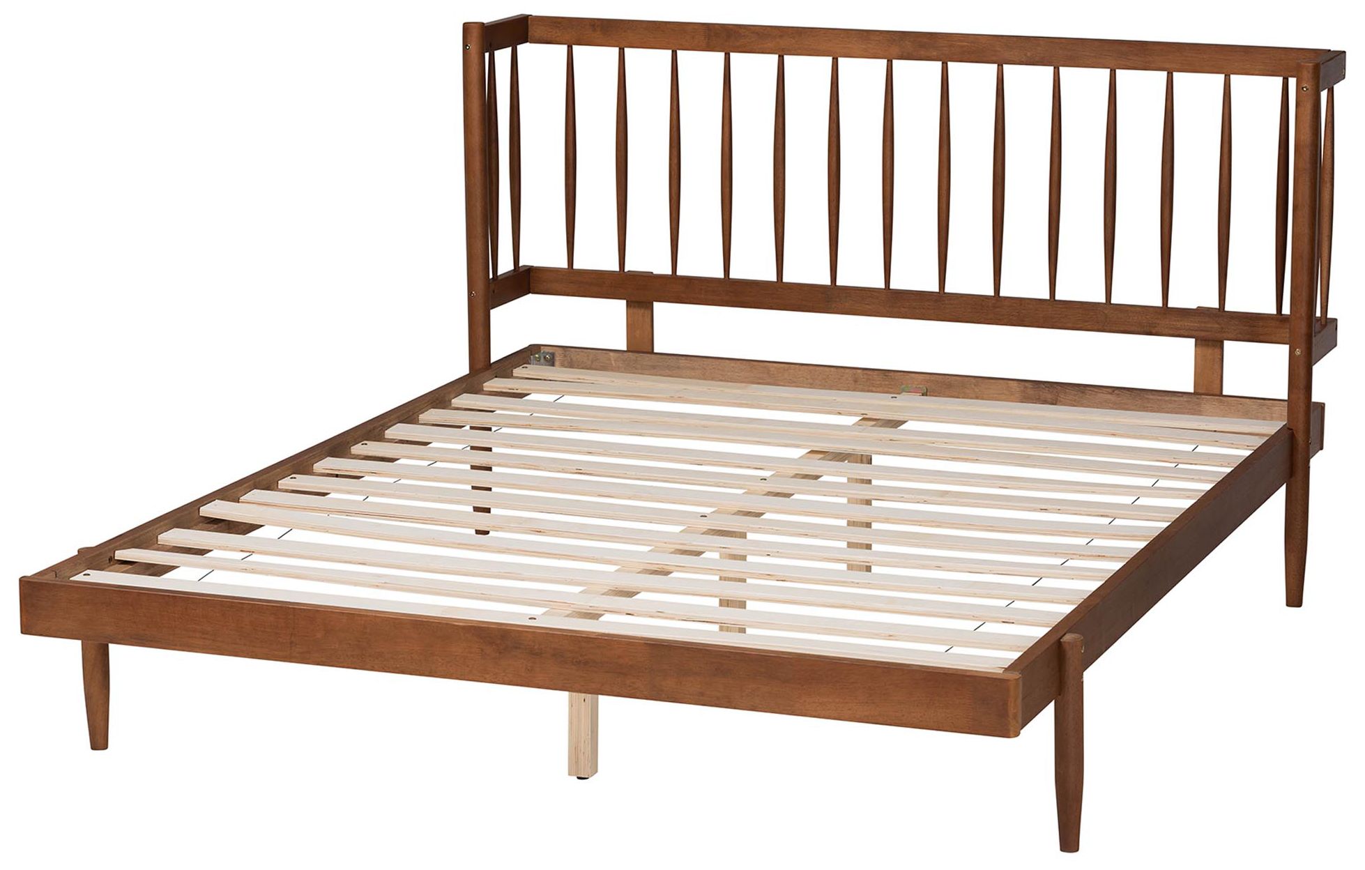 Image 4 Baxton Studio Calderon Retro-Modern Wood Queen Size Platform Bed more views