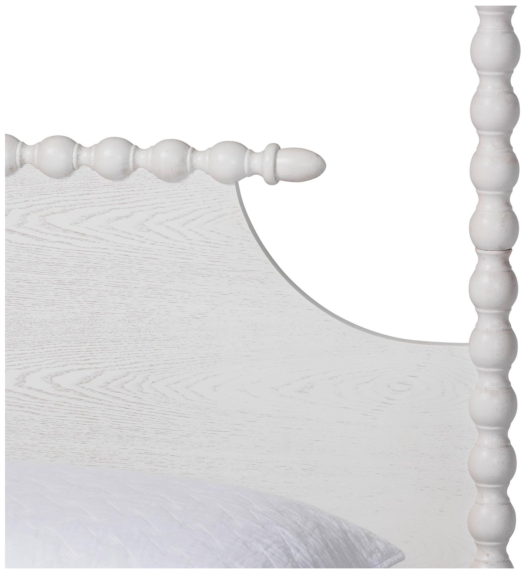 Image 5 Baxton Studio Caliana Bobbin Four-Poster Platform Bed - White, King more views