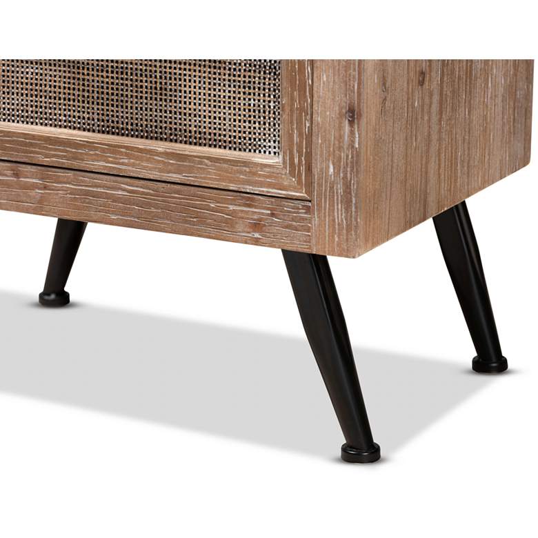 Image 4 Baxton Studio Calida 19"W Natural Brown 2-Drawer Nightstand more views