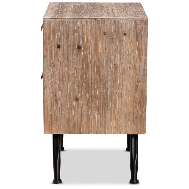 Image 7 Baxton Studio Calida 19"W Natural Brown 2-Drawer Nightstand more views