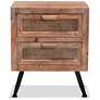 4_Baxton Studio Calida 19"W Natural Brown 2-Drawer Nightstands Set of 2 more views