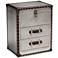 Baxton Studio Calidore Vintage Silver Metal 2 Drawer End Table