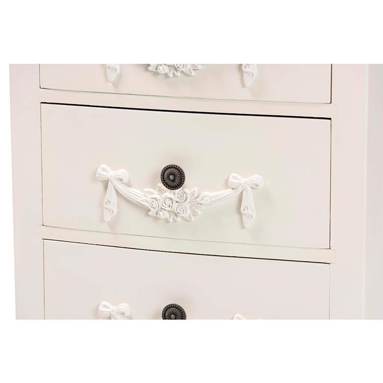 Image 3 Baxton Studio Callen 19" Wide White Wood 3-Drawer Nightstand more views