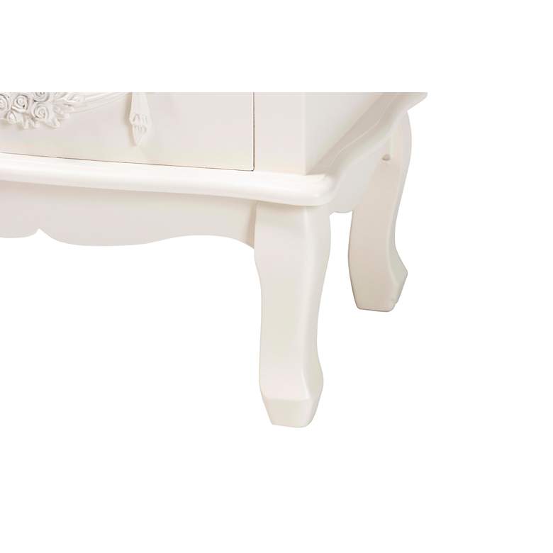 Image 4 Baxton Studio Callen 19" Wide White Wood 3-Drawer Nightstand more views