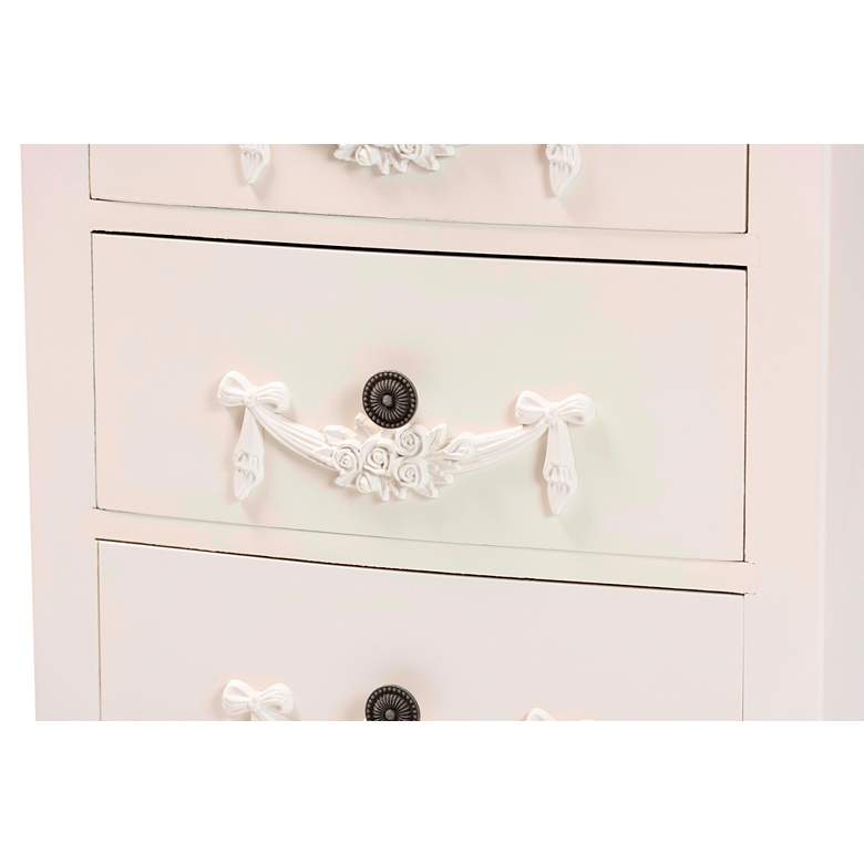Image 2 Baxton Studio Callen 19" Wide White Wood 3-Drawer Nightstands Set of 2 more views