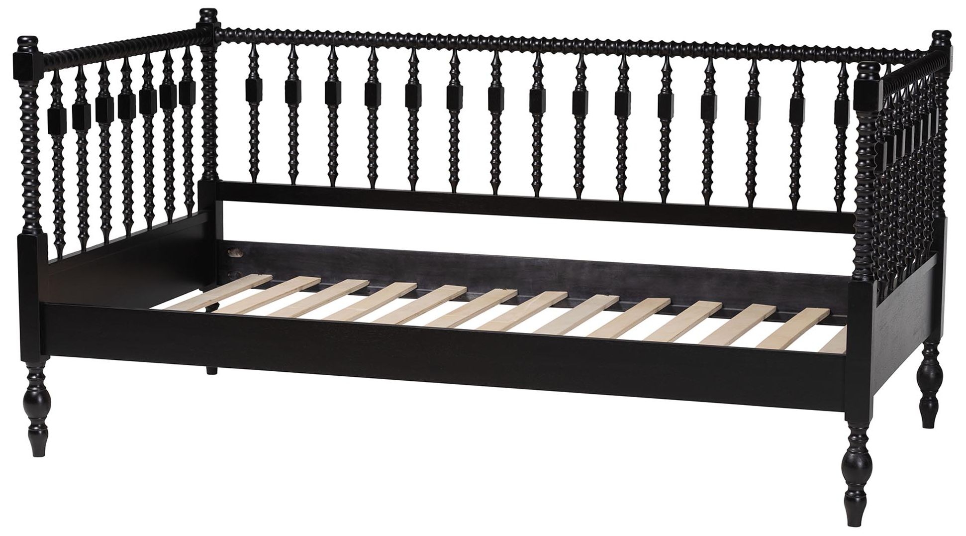 Image 5 Baxton Studio Callison Spindle Daybed - Turned Sofa Bed, Black, Twin more views