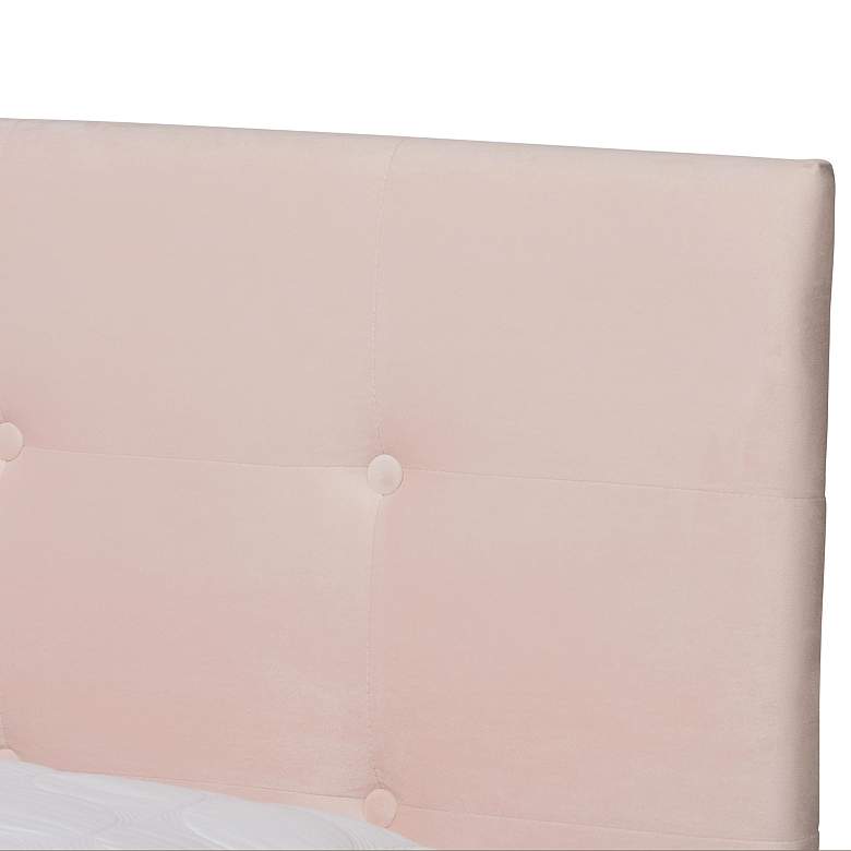 Image 3 Baxton Studio Caprice Lt Pink Queen Size Panel Bed more views