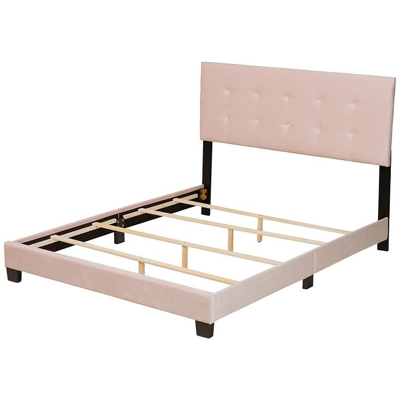 Image 6 Baxton Studio Caprice Lt Pink Queen Size Panel Bed more views