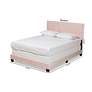 Baxton Studio Caprice Lt Pink Queen Size Panel Bed in scene