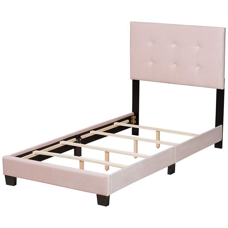 Image 6 Baxton Studio Caprice Lt Pink Twin Size Panel Bed more views