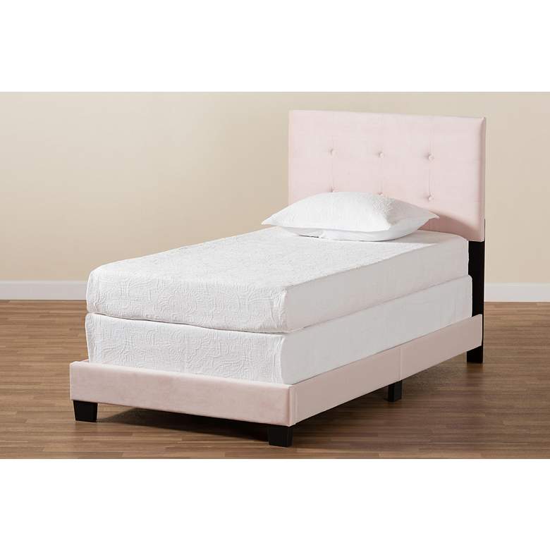 Image 7 Baxton Studio Caprice Lt Pink Twin Size Panel Bed more views