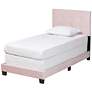 Baxton Studio Caprice Lt Pink Twin Size Panel Bed in scene