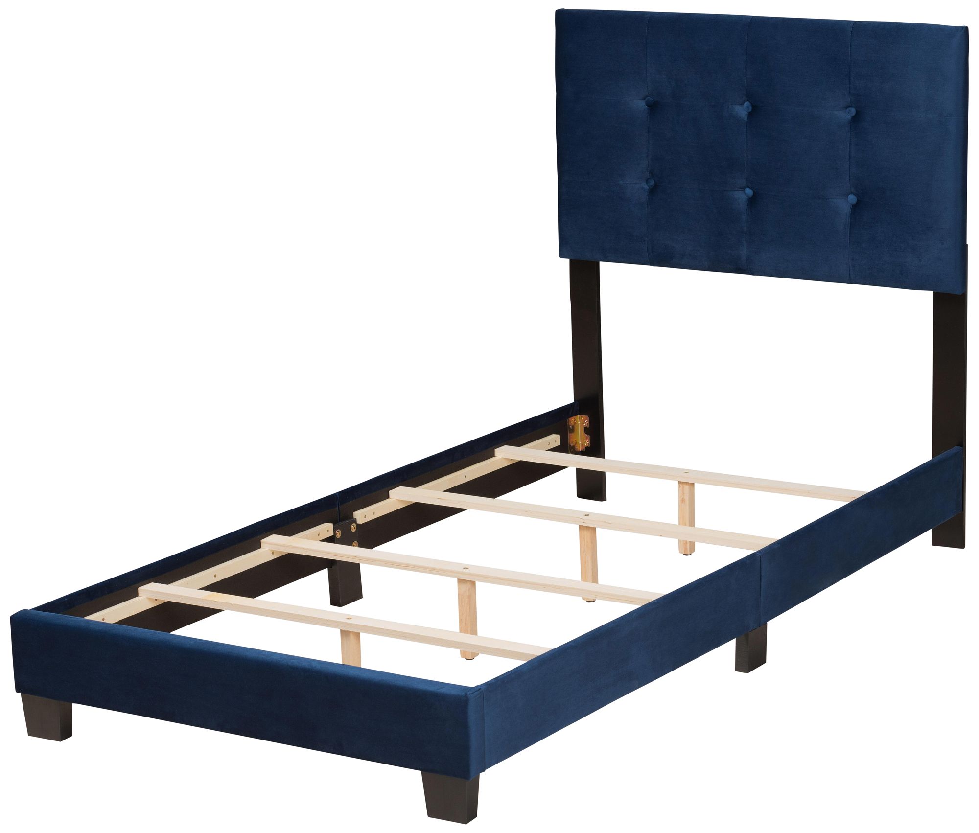 Image 6 Baxton Studio Caprice Navy Blue Twin Size Panel Bed more views
