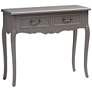 Baxton Studio Capucine 35 1/2" Wide Gray Wood 2-Drawer Console Table