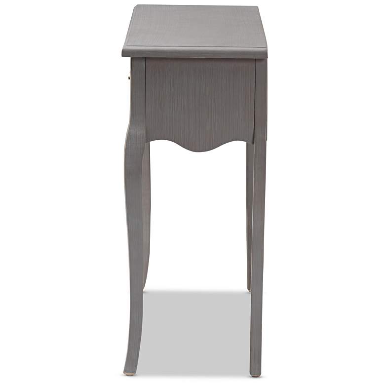 Image 5 Baxton Studio Capucine 35 1/2 inch Wide Gray Wood 2-Drawer Console Table more views