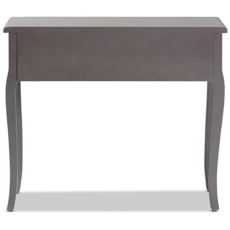 Baxton Studio Capucine 35 1/2&quot; Wide Gray Wood 2-Drawer Console Table more views