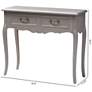 Baxton Studio Capucine 35 1/2" Wide Gray Wood 2-Drawer Console Table