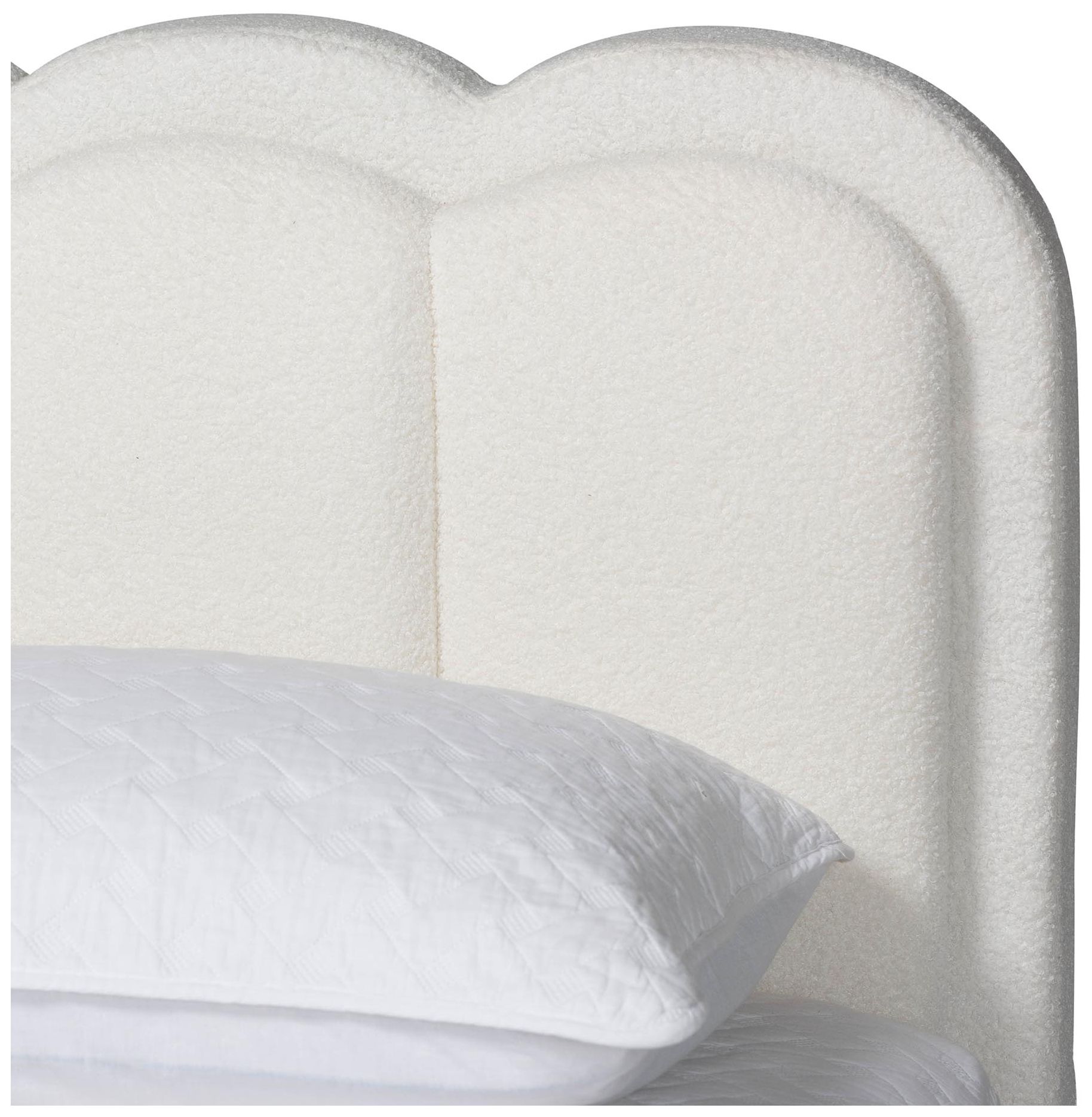 Image 6 Baxton Studio Caradonna Cream Teddy-Bear Fabric Bed with Drawers - Queen more views
