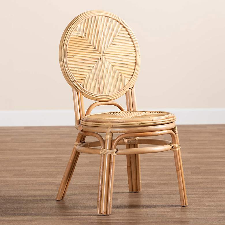 Image 1 Baxton Studio Carita Natural Brown Rattan Dining Chair