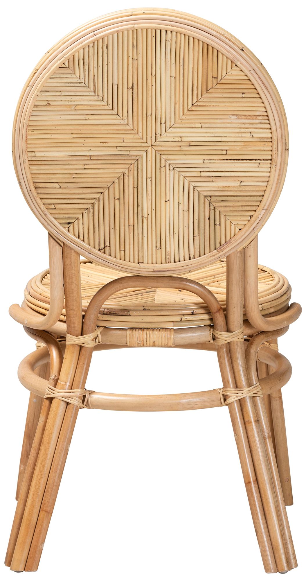 Baxton Studio Carita Natural Brown Rattan Dining Chair