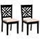 Baxton Studio Caron Sand Fabric Upholstered Wood 2-Piece Dining Chair Set