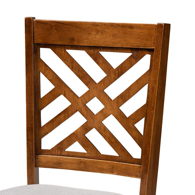 Image 4 Baxton Studio Caron Walnut Brown Wood Dining Chairs Set of 2 more views