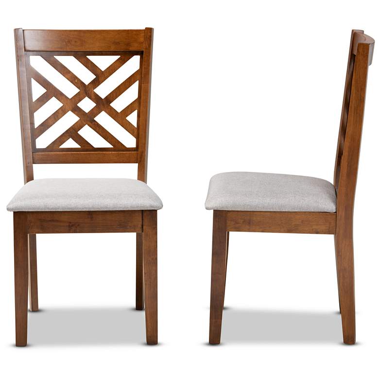 Image 5 Baxton Studio Caron Walnut Brown Wood Dining Chairs Set of 2 more views
