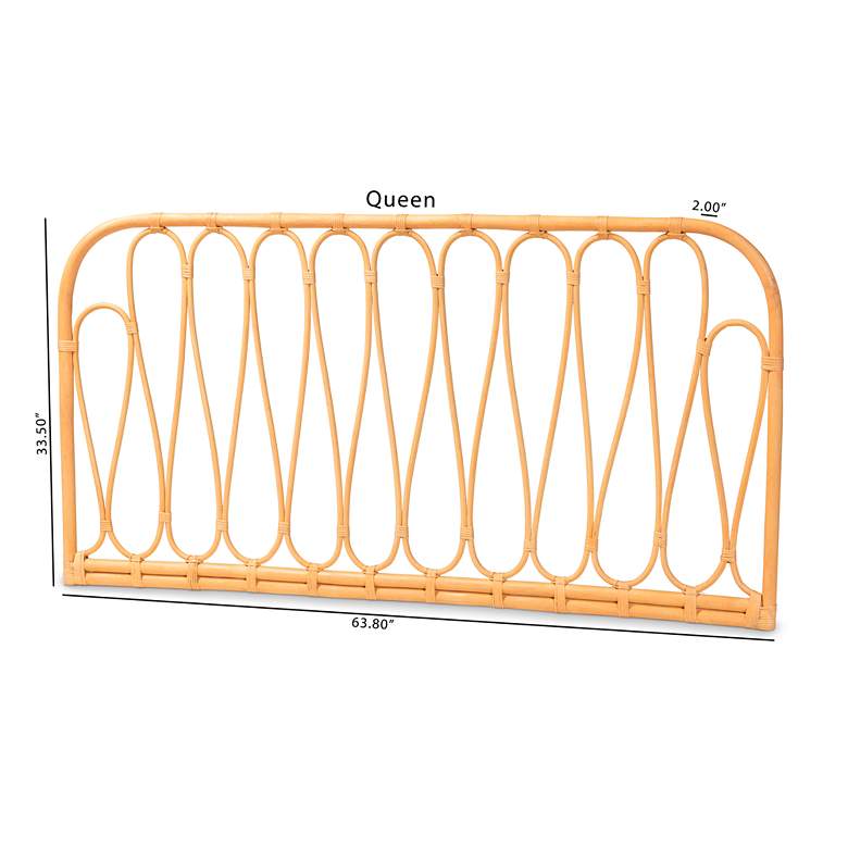 Image 6 Baxton Studio Carrick Natural Brown Queen Headboard more views
