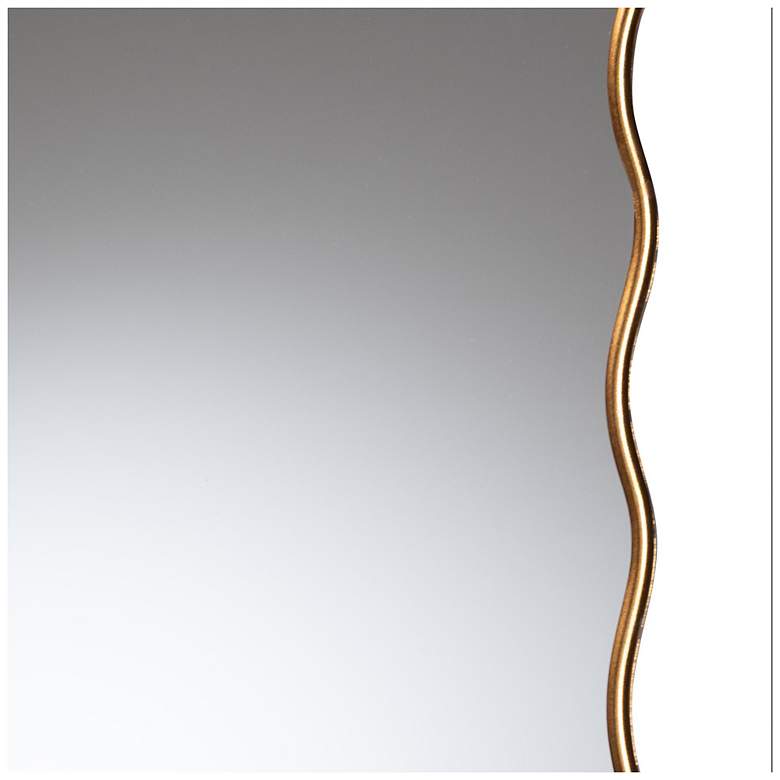 Image 3 Baxton Studio Cassara Gold Scalloped Rectangular Wall Mirror more views