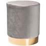 Thumbnail2 of Baxton Studio Chaela Gray Velvet Ottoman