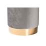 Thumbnail3 of Baxton Studio Chaela Gray Velvet Ottoman more views