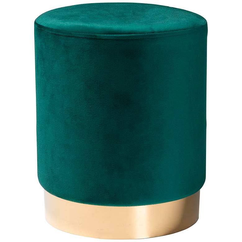 Image 2 Baxton Studio Chaela Green Velvet Ottoman